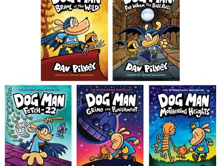 Dog Man by Dav Pilkey: Books 6-10 Collection Set - Ages 6-12 - Hardback For Cheap