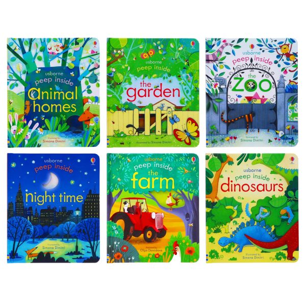 Peep Inside Complete 6 Books Collection By Usborne - Ages 2+ - Board Books Online now