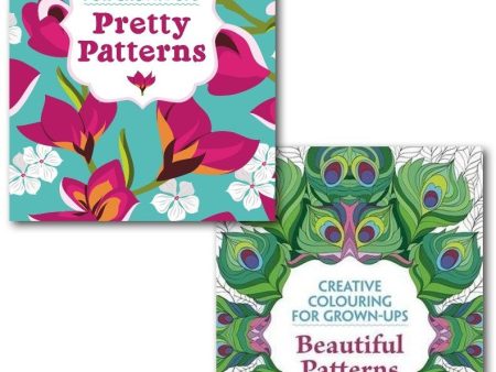 Beautiful Pretty Patterns 2 Books Set Creative Colouring for Grown-ups - Colouring Book - Paperback Online now