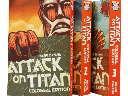 Attack on Titan: Colossal Edition Books 1-3 Collection Set By Hajime Isayama - Ages 16+ - Paperback Fashion