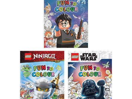 LEGO : Fun to Colour Series 3 Books Collection Set - Ages 5+ - Paperback Fashion