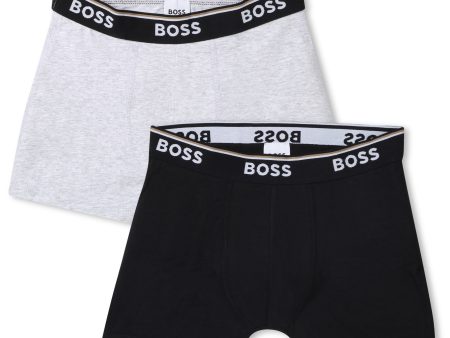 Boys Black&White Cotton Underwear Set(2 Pack) Fashion