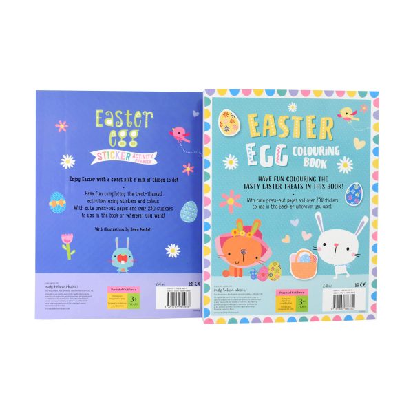 Easter Egg Colouring and Sticker Activity 2 Books - Paperback - Age 3-5 Discount