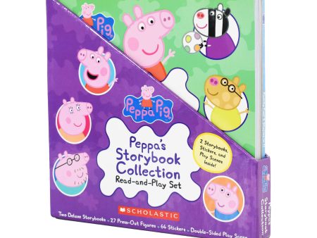 Peppa Pig Storybook Collection Read and Play Set 2 Storybooks, Stickers and Play Scenes - Ages 0-5 - Paperback For Discount