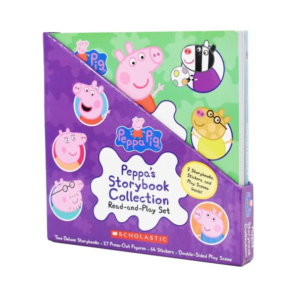 Peppa Pig Storybook Collection Read and Play Set 2 Storybooks, Stickers and Play Scenes - Ages 0-5 - Paperback For Discount