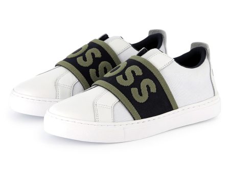 Boys White Logo Shoes Cheap