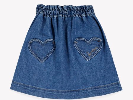 Girls Denim Blue Skirt Hot on Sale