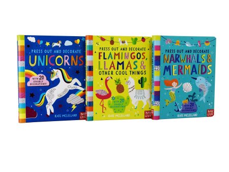 Press Out and Colour By Kate McLelland 3 Books Collection  Set - Age 4-8 - Hardback Online