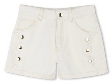 Girls White Denim Shorts Cheap