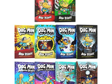 Dog Man by Dav Pilkey: Books 1-10 Collection Set - Ages 6-12 - Hardback Fashion