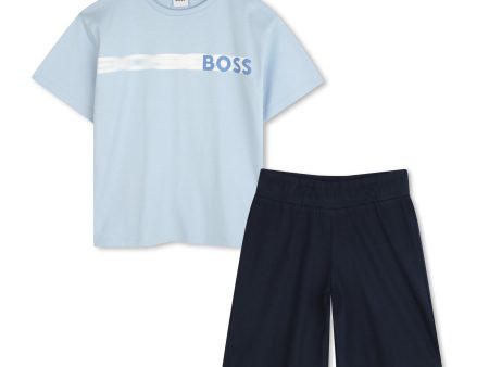 Boys Blue Cotton Sport Sets Hot on Sale