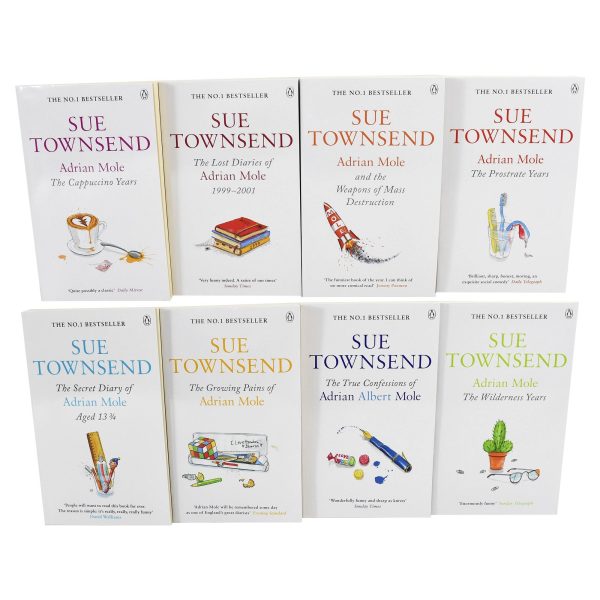 Adrian Mole Series by Sue Townsend 8 Books Collection Set - Young Adult - Paperback Online Sale