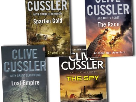 Clive Cussler Fargo Adventure & Isaac Bell Adventure 4 Book Collection - Adult - Paperback Cheap