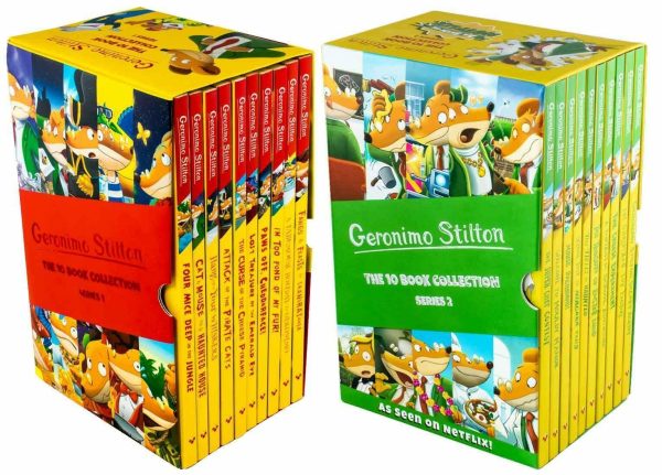 Geronimo Stilton Series 1 & 2 Collection 20 Books Box Set - Ages 5-7 - Paperback Cheap