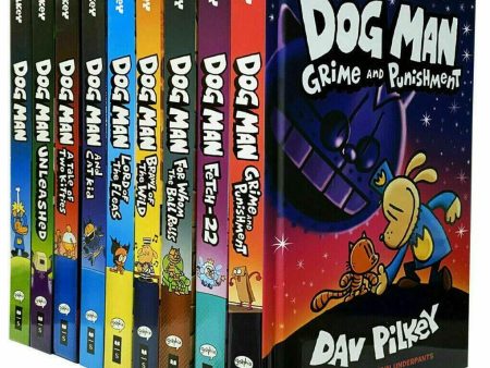 Dog Man by Dav Pilkey: Books 1-9 Collection Set - Ages 6-12 - Hardback Sale