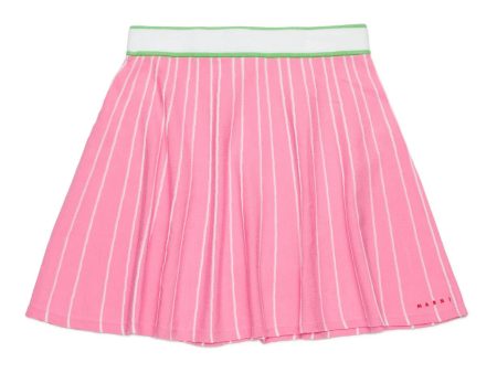 Girls Pink Striped Skirt Supply