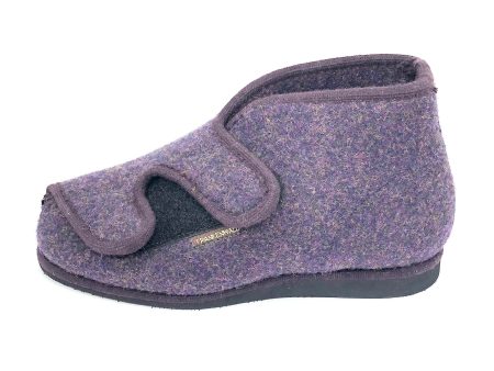 Damen Filz Hausschuh Aubergine Frankenwald 2630 Discount