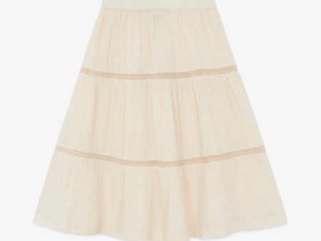 Girls Beige Cotton Skirt Online