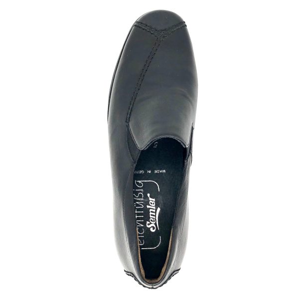 Damen Komfort Slipper Schwarz von Semler 10568 Online now