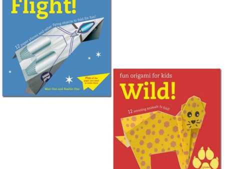 Fun Origami For Children Flight! & Wild 2 Books By Mari Ono & Fumiaki Shingu - Age 5-7 - Paperback Supply