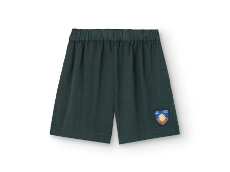 Boys & Girls Dark Green Cotton Shorts Sale