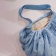 Women Light Blue WHIPPED CREAM Pleated Bag(35x25cm) Cheap