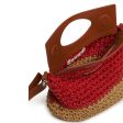 Girls Bright Red Woven Bag(H22xW22xD14cm) Online