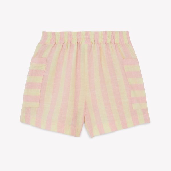 Girls Yellow Stripe Shorts Online Sale