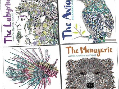 4 Colouring Books Set by Richard Merritt, Claire Scully & Sabine Reinhart - Paperback on Sale