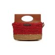 Girls Bright Red Woven Bag(H22xW22xD14cm) Online