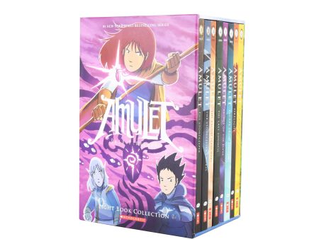 Amulet 8 Books Graphic Novel Box Set By Kazu Kibuishi - Age 9-14 - Paperback Online now