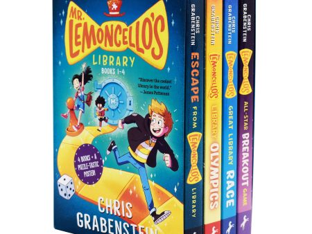 Mr. Lemoncello s Library 1-4 Books Box Set By Chris Grabenstein - Ages 5-7 - Paperback Fashion