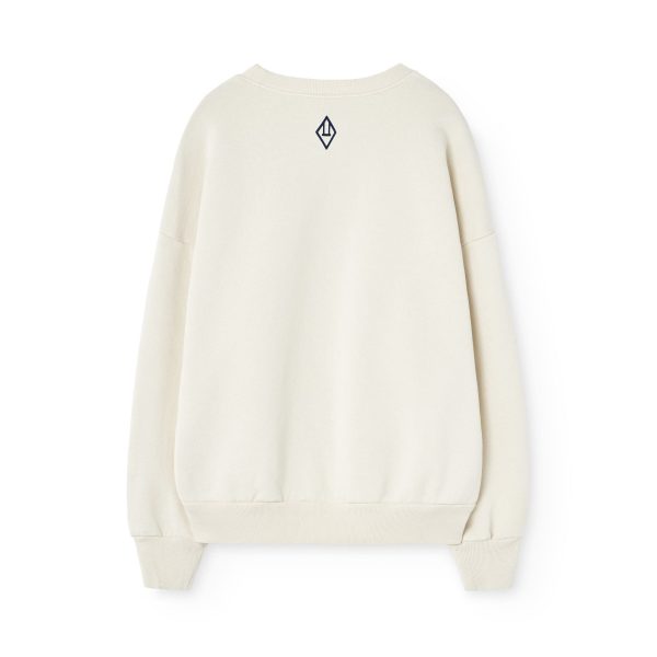 Boys & Girls White Logo Cotton Sweatshirt For Sale