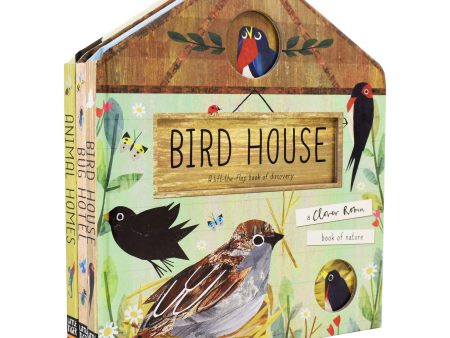 A Clover Robin Book of Nature Series 3 Books Lift-the-flap Collection Set (Bird House, Bug Hotel & Animal Homes)- Ages 0-5 - Board Book Hot on Sale