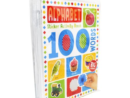 My First 100 Words Home Learning Sticker Activity 10 Books Set - Ages 3+ - Paperback For Discount