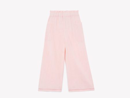 Girls Pink Cotton Loose Trousers Online Sale