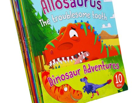 Miles Kelly Dinosaur Adventures 10 Books Collection Set By Catherine Veitch - Ages 2+ - Paperback Supply