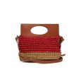 Girls Bright Red Woven Bag(H22xW22xD14cm) Online