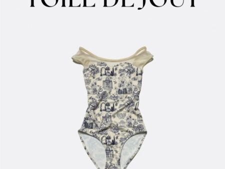 Girls Beige  Toile de Jouy  Ballet Onesies Hot on Sale