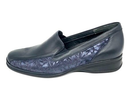 Damen Komfort Slipper Dunkelblau von Semler 16955 For Cheap