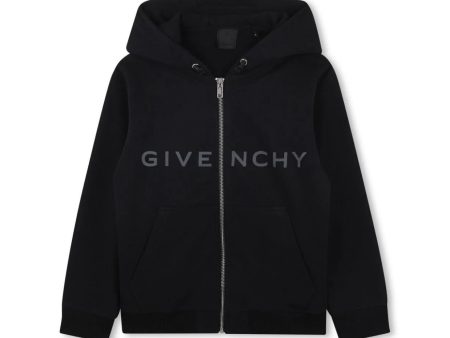 Boys & Girls Black Cotton Zip-Up Top Fashion