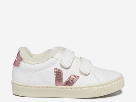 Girls Leather Esplar Trainers in White Fashion