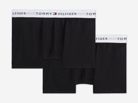 Tommy Hilfiger Boys 2 Pack Boxer Shorts Set in Black Sale