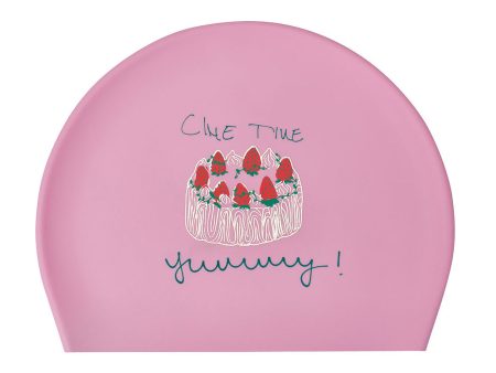 Adult Pink Cake Silicone Swim Hat Online