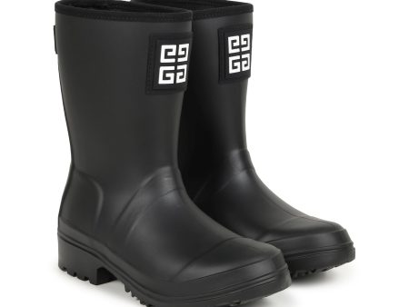 Boys & Girls Black Rain Boots Cheap