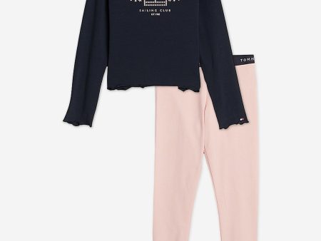 Tommy Hilfiger Girls Pyjama Set in Multicolour Cheap