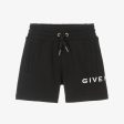 Boys Black Logo Cotton Shorts Online Sale