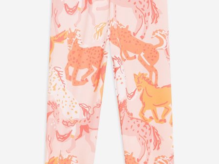 Stella McCartney Girls Horse Leggings in Pink on Sale