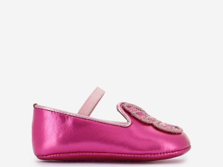 Sophia Webster Baby Girls Butterfly Embroidery Flat in Pink on Sale